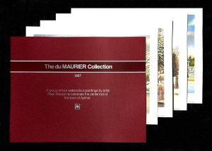 All four prints in the Du Maurier collection depicted with their containing folder.
