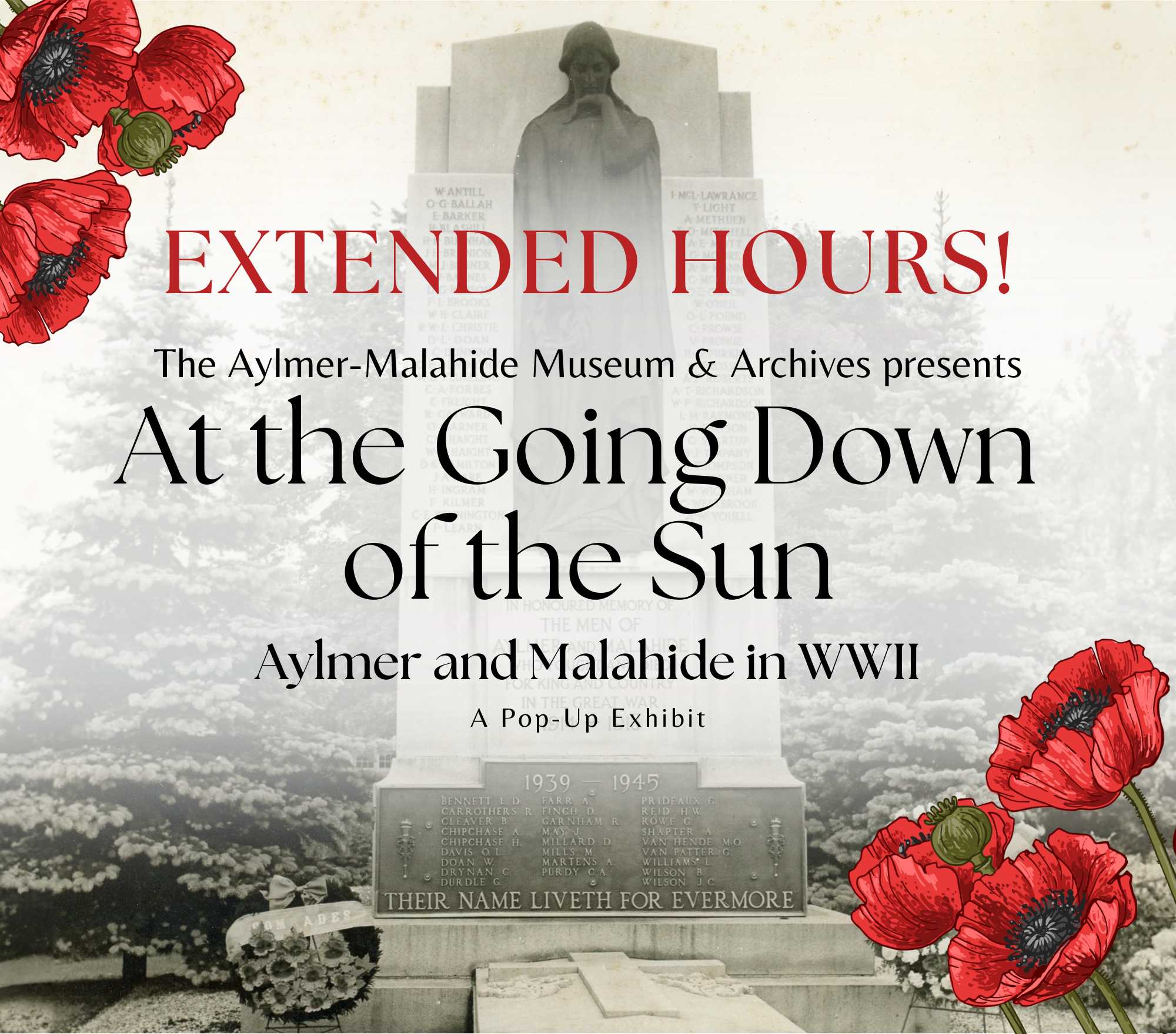 Extended Hours! At the Going Down of the Sun: Aylmer and Malahide in WWII