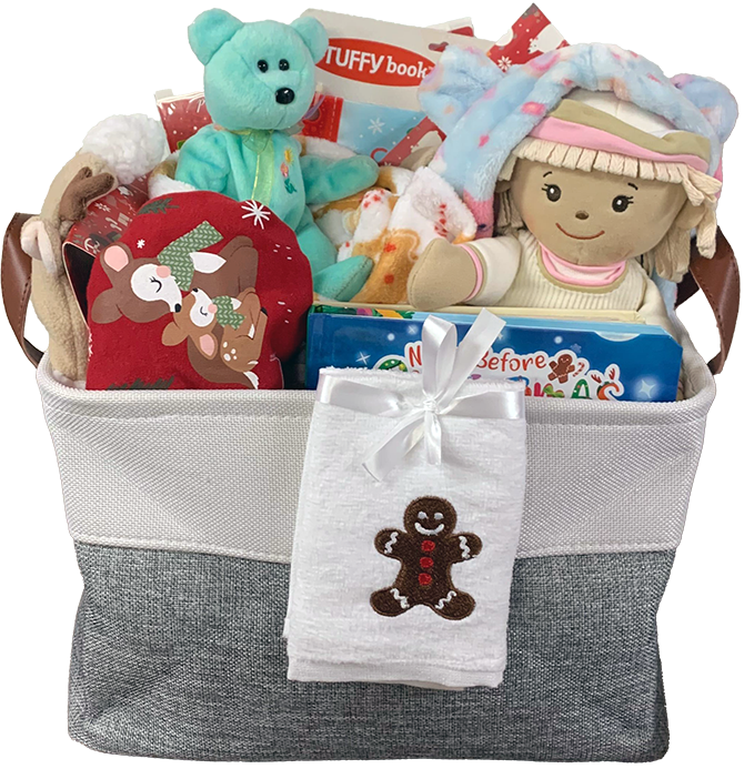 the above-described items in a textile basket