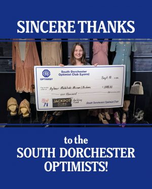 Sincere Thanks to the South Dorchester Optimists