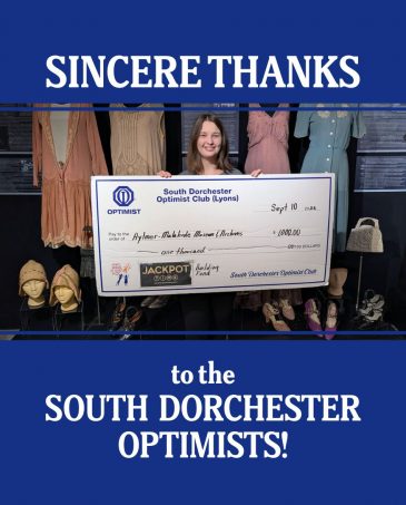 Sincere Thanks to the South Dorchester Optimists